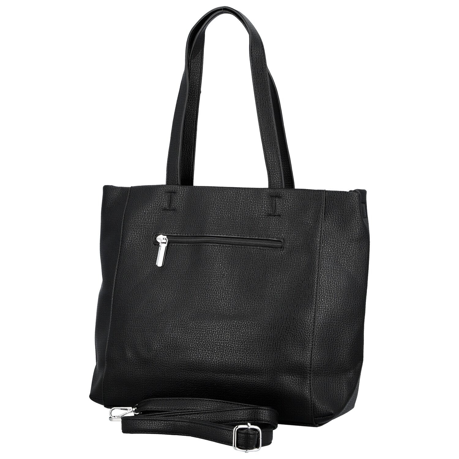 Módní dámská koženková kabelka na rameno Lamia, černá