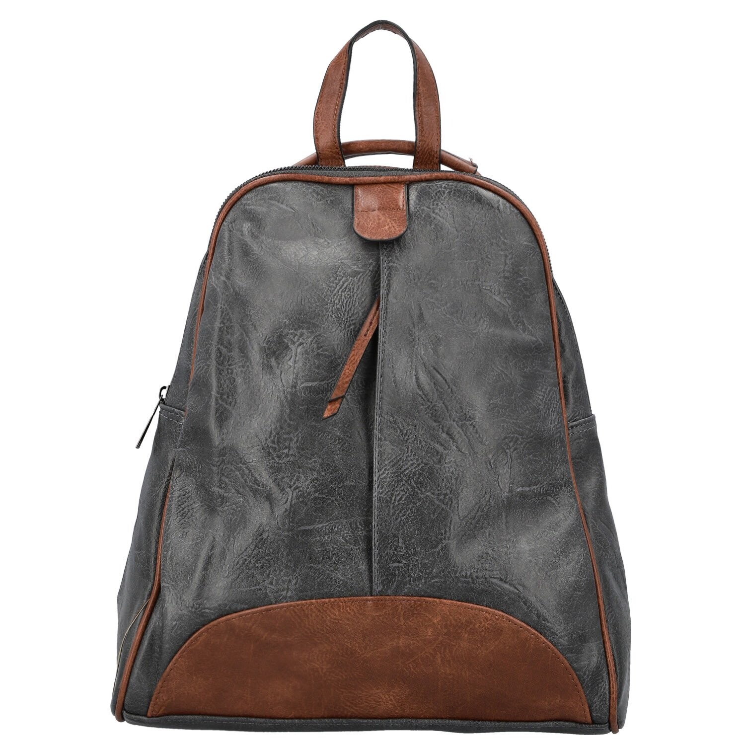 Trendy dámský koženkový kabelko-batůžek Lykos, šedý