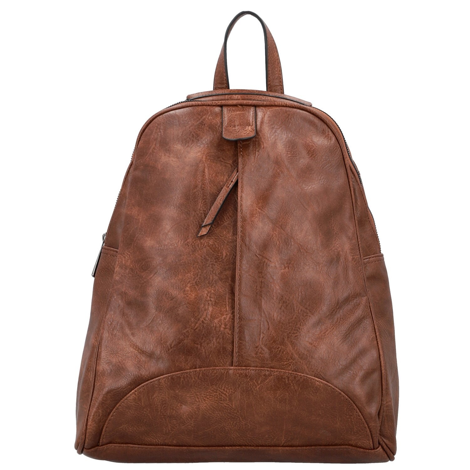 Trendy dámský koženkový kabelko-batůžek Lykos, hnědý