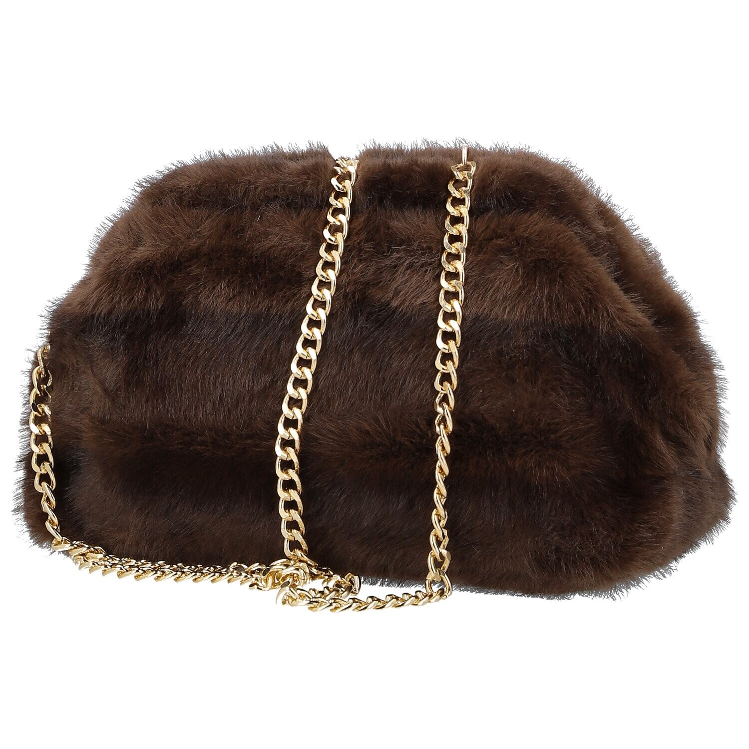 Stylová dámská plyšová crossbody kabelka Bateia, coffee