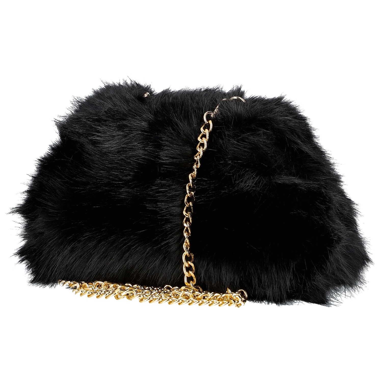 Stylová dámská plyšová crossbody kabelka Bateia, černá