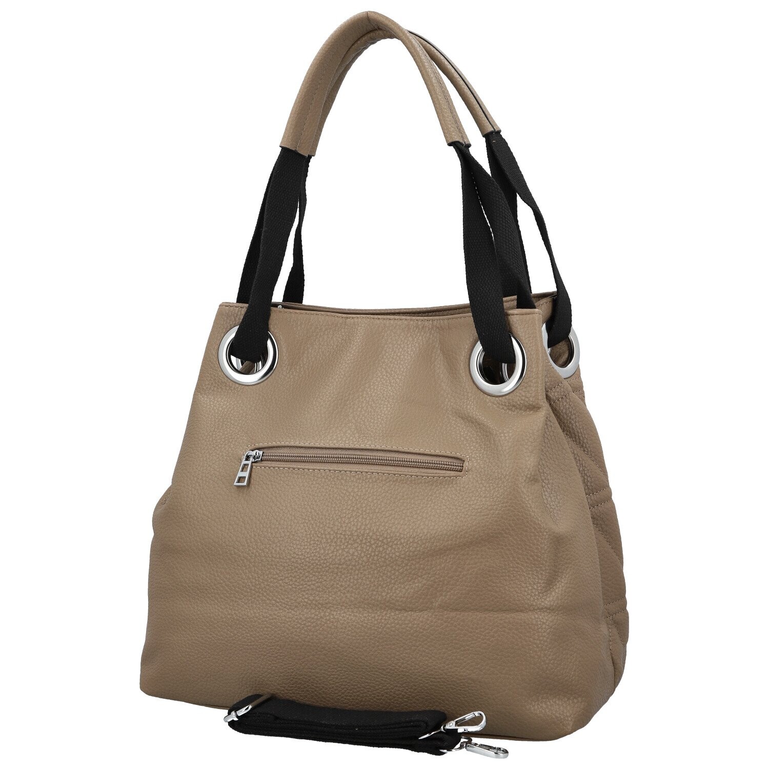 Trendy dámská koženková kabelka do ruky Einari, béžová