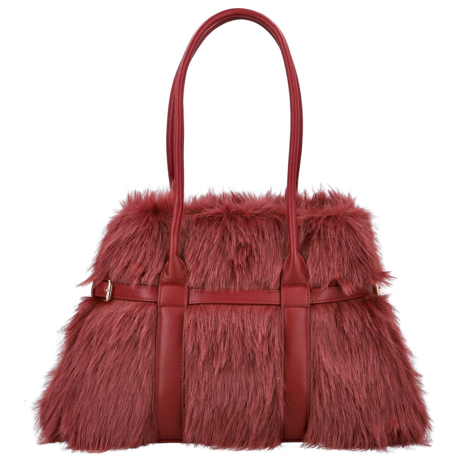 Módní dámská plyšová kabelka do ruky Pelaya, vínová