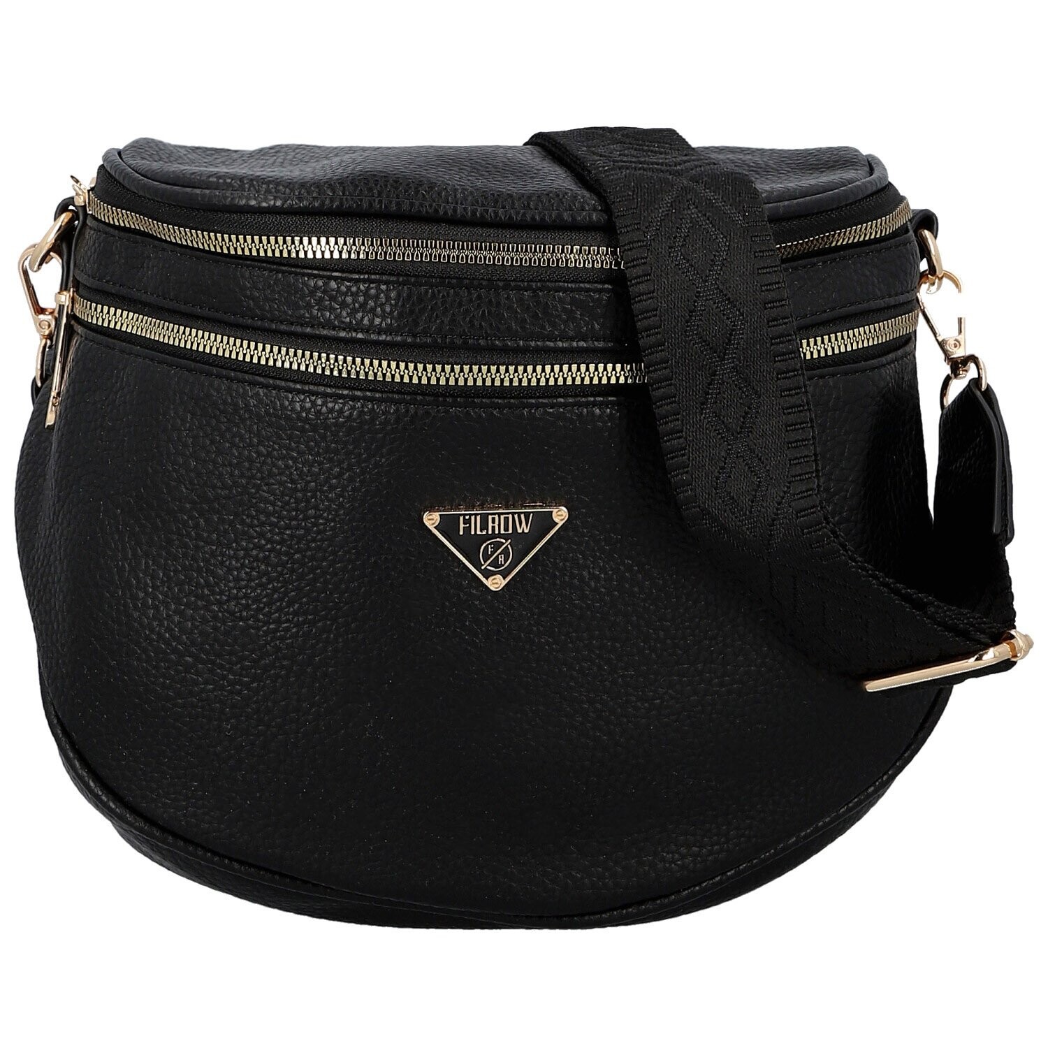 Trendy dámská koženková ledvinko-kabelka Senta, černá