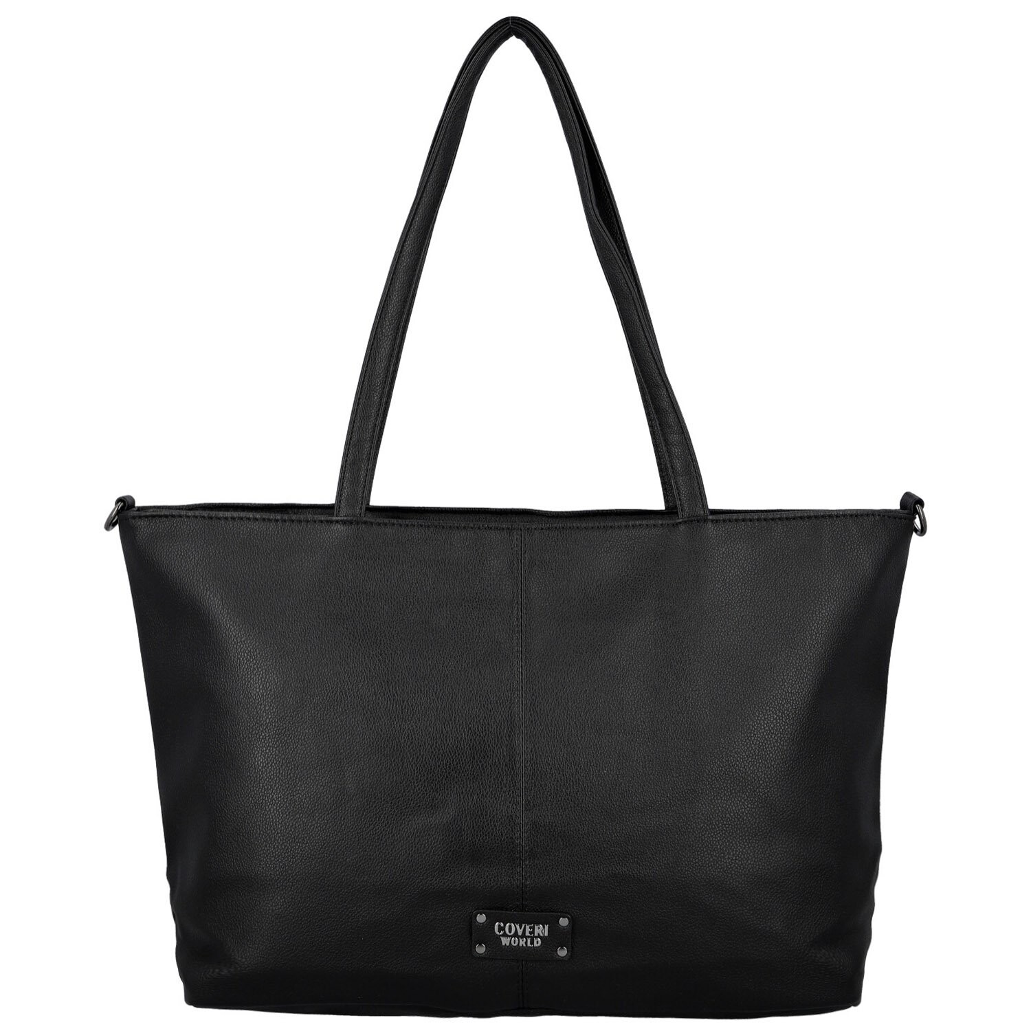 Trendy dámská koženková kabelka na rameno Coveri Longi, černá