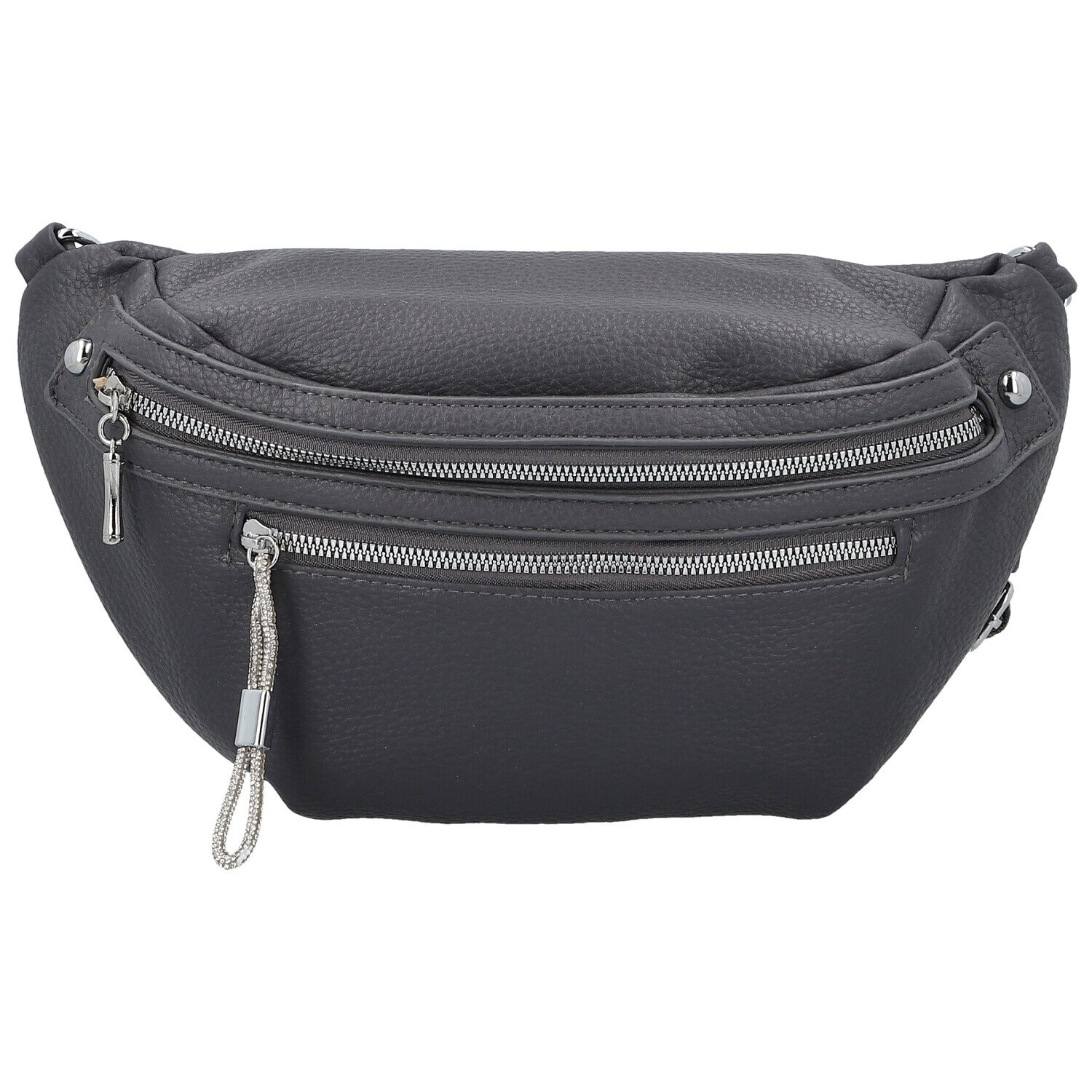 Trendy dámská koženková ledvinka Pentti, tmavě šedá