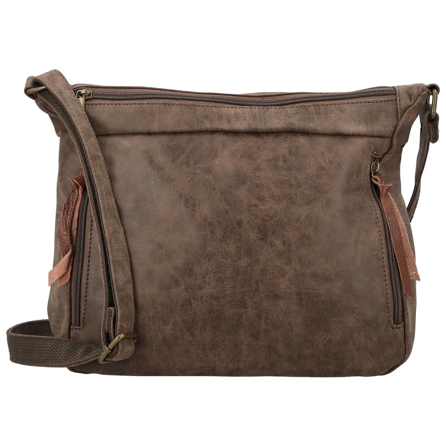 Trendy dámská koženková crossbody kabelka Estina, coffee