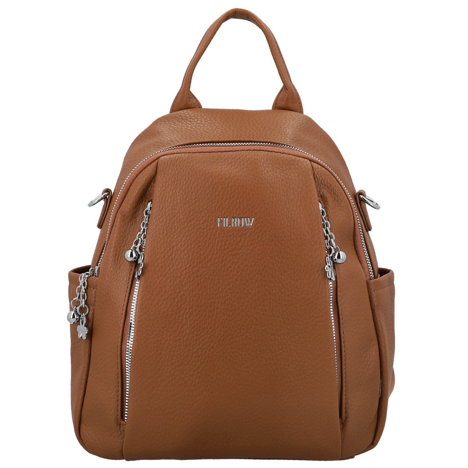 Trendy dámský koženkový batůžek Jeame, hnědý