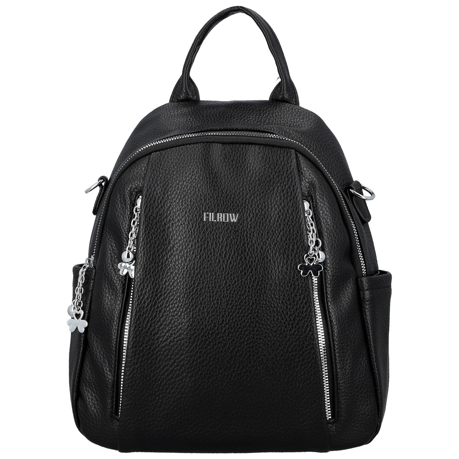 Trendy dámský koženkový batůžek Jeame, černý