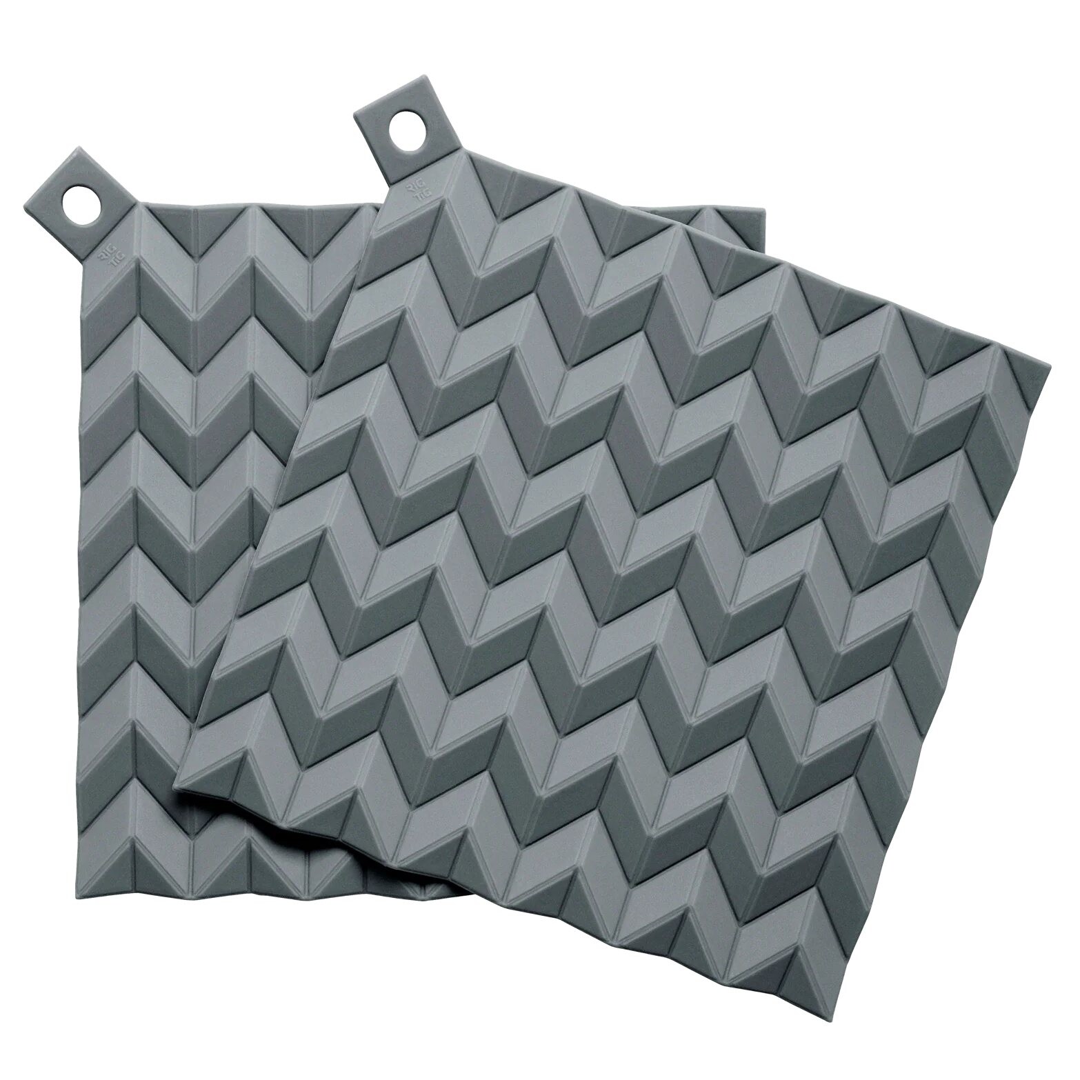 Chňapky na hrnec HOLD-ON 19 cm, sada 2 ks, šedá, silikon, RIG-TIG