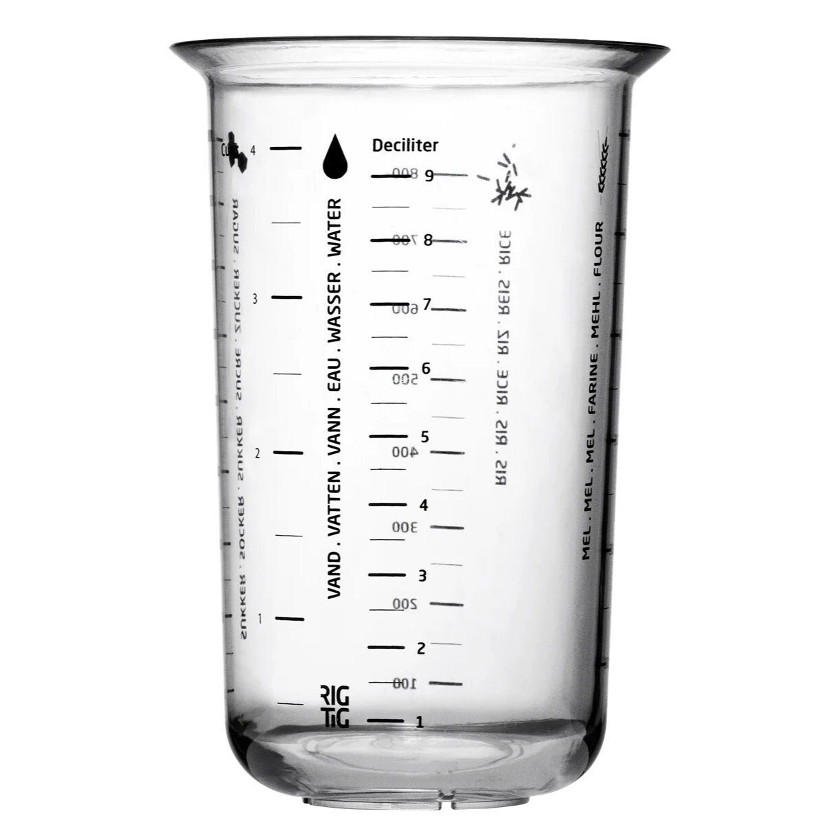 Kuchyňská odměrka MIX-IT 1 l, čirá, plast, RIG-TIG