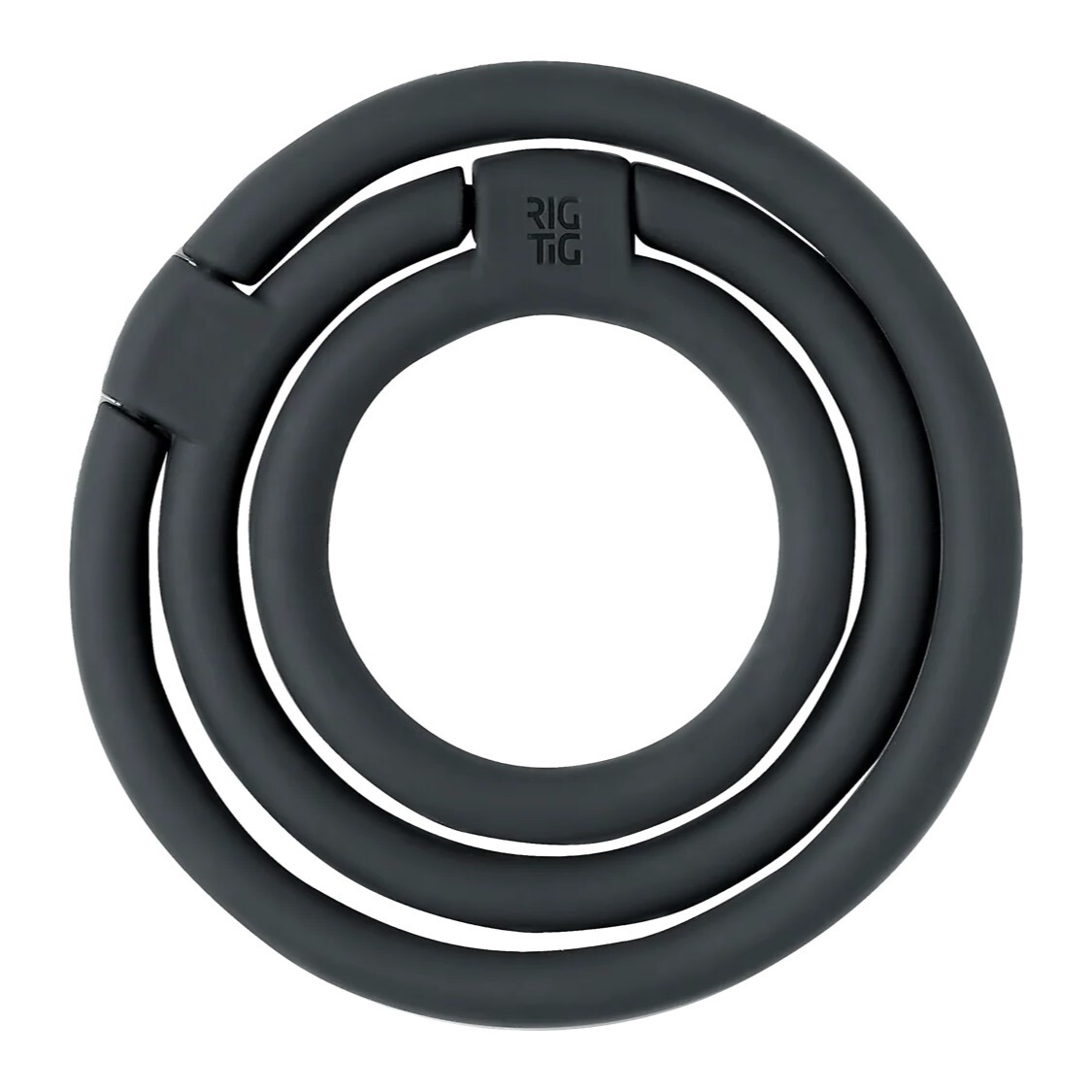 Podložka pod hrnec CIRCLES 13 cm, černá, silikon, RIG-TIG