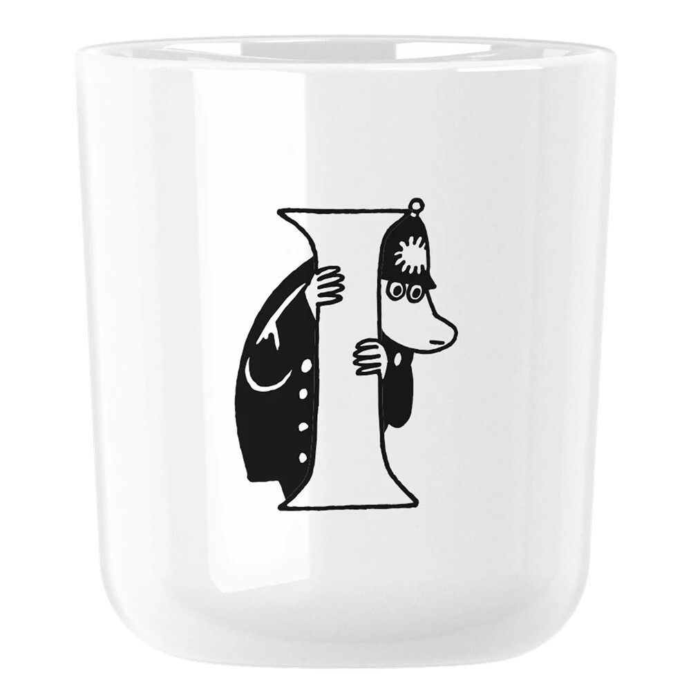 Plastový hrnek MOOMIN ABC 200 ml, písmeno I, bílá, RIG-TIG
