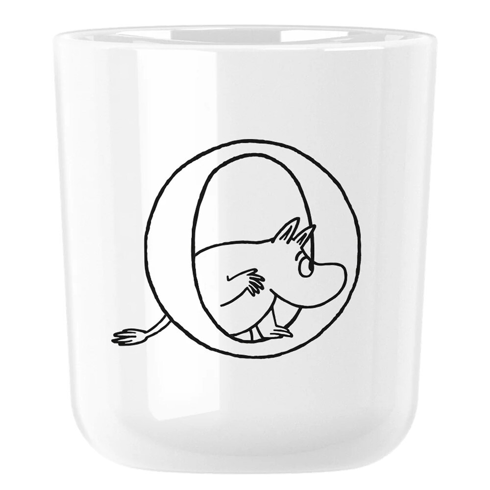 Plastový hrnek MOOMIN ABC 200 ml, písmeno O, bílá, RIG-TIG