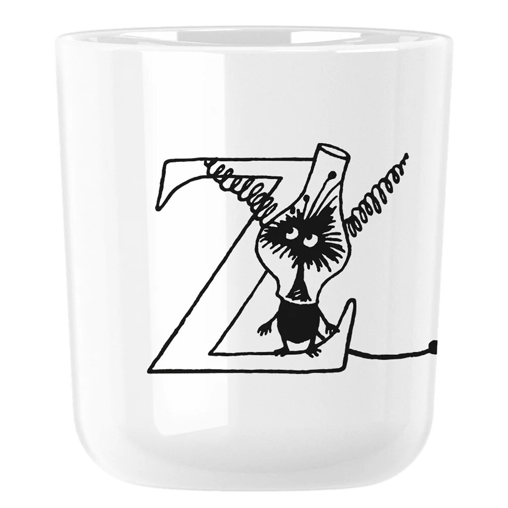 Plastový hrnek MOOMIN ABC 200 ml, písmeno Z, bílá, RIG-TIG