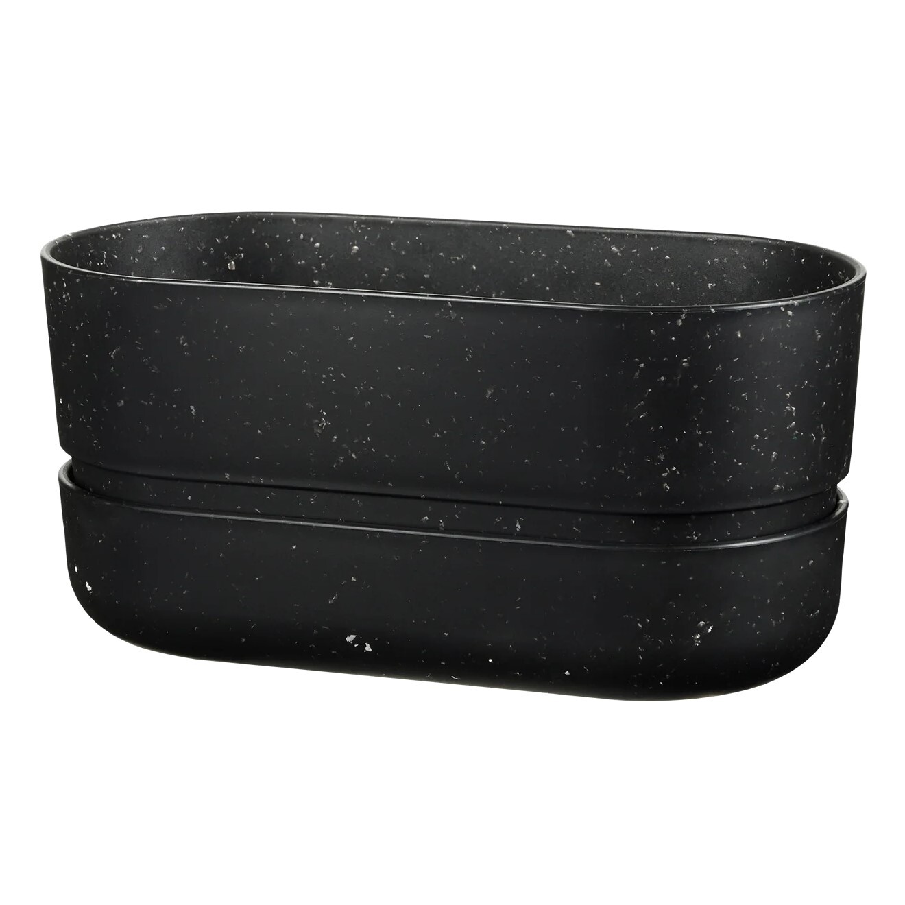 Květináč s podmiskou POT-IT 22 cm, černá, plast, RIG-TIG