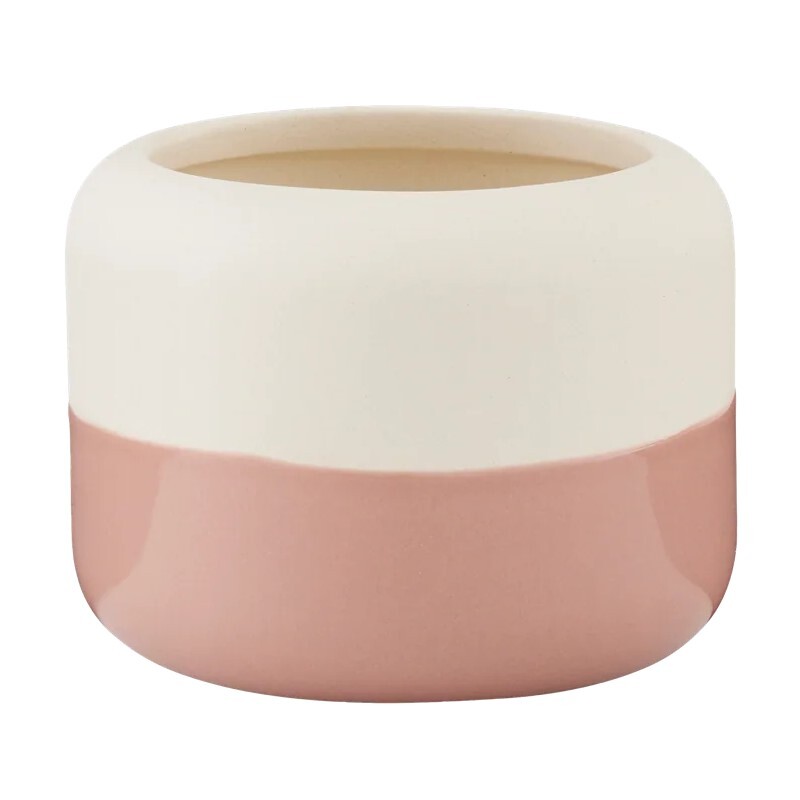 Květináč PLANT-IT 9 cm, mlhavě růžová, kamenina, RIG-TIG