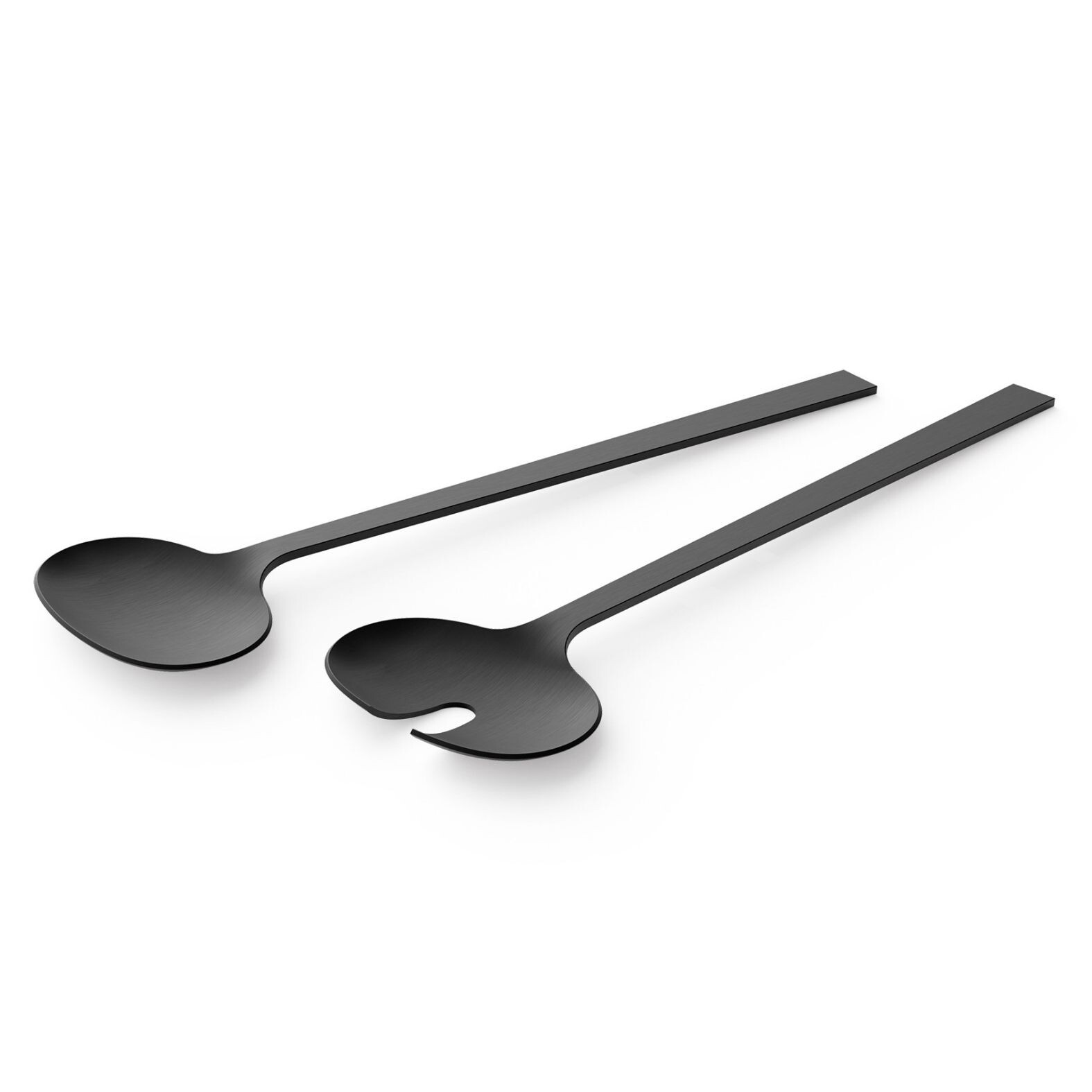 Salátové náčiní LENORA 30 cm, sada 2 ks, černá, nerezová ocel, Zack