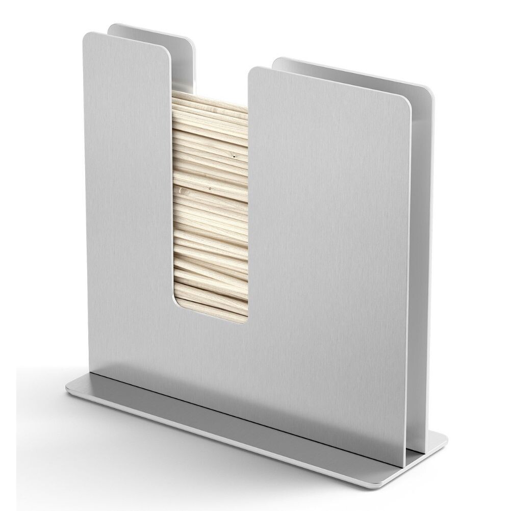 Zásobník na párátka LINU 9 cm, stříbrná, nerezová ocel, Zack