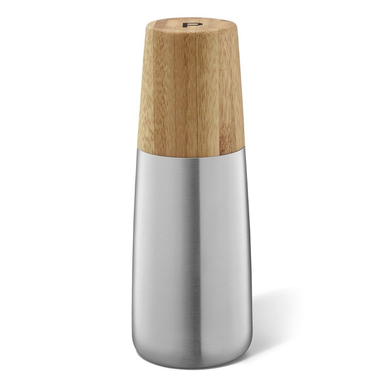 Mlýnek na pepř BEVO 10 cm, stříbrná, nerezová ocel / bambus, Zack