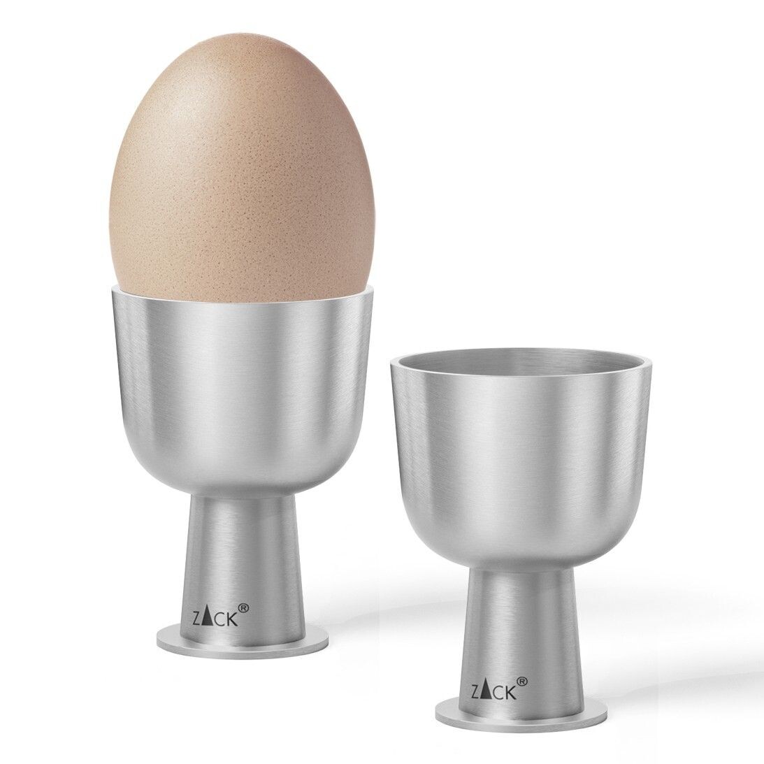 Kalíšek na vejce BEVO 6 cm, sada 2 ks, stříbrná, nerezová ocel, Zack