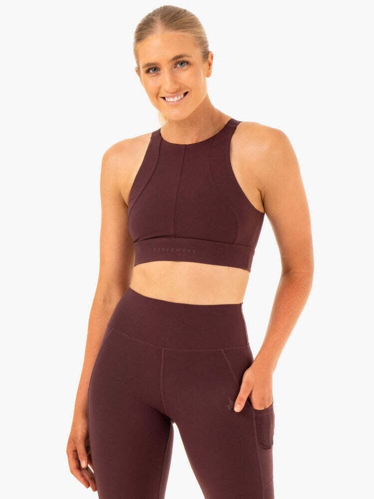 Ryderwear Sportovní podprsenka Reset High Impact Chocolate