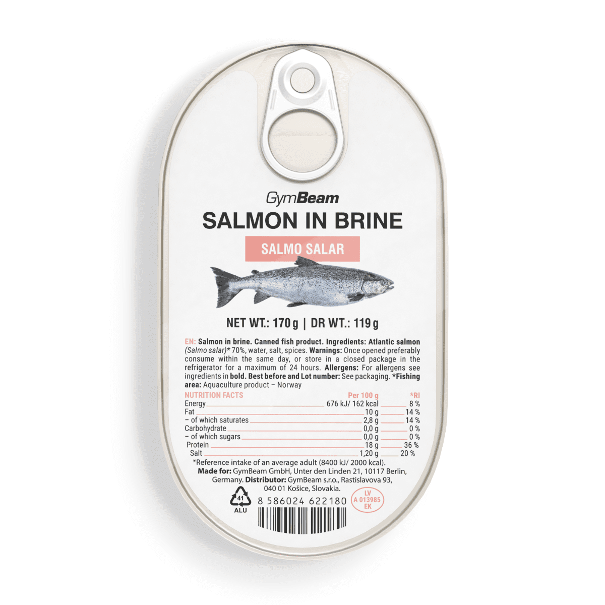 GymBeam Losos ve vlastní šťávě