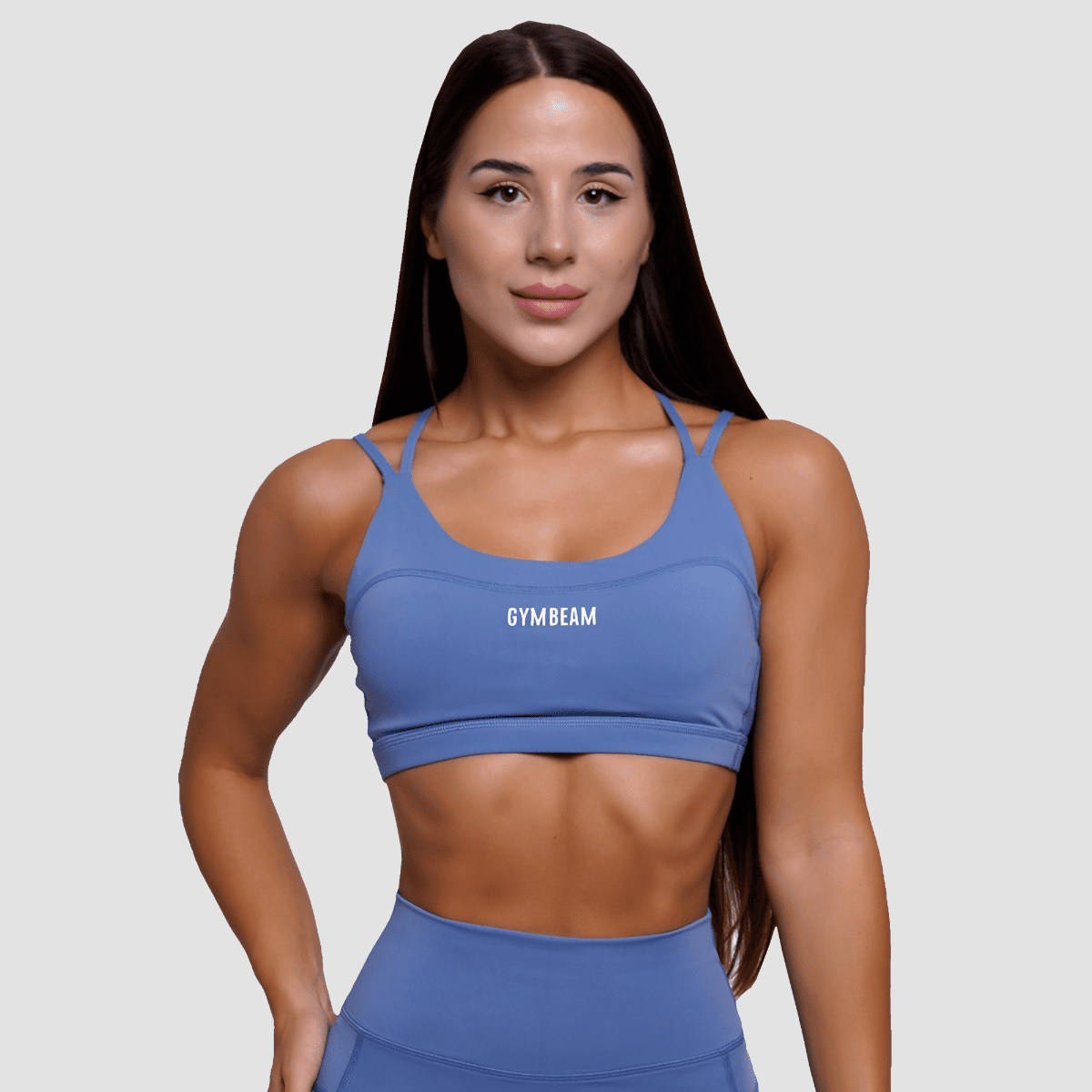 GymBeam FIT Sportovní podprsenka FIT Steel Blue