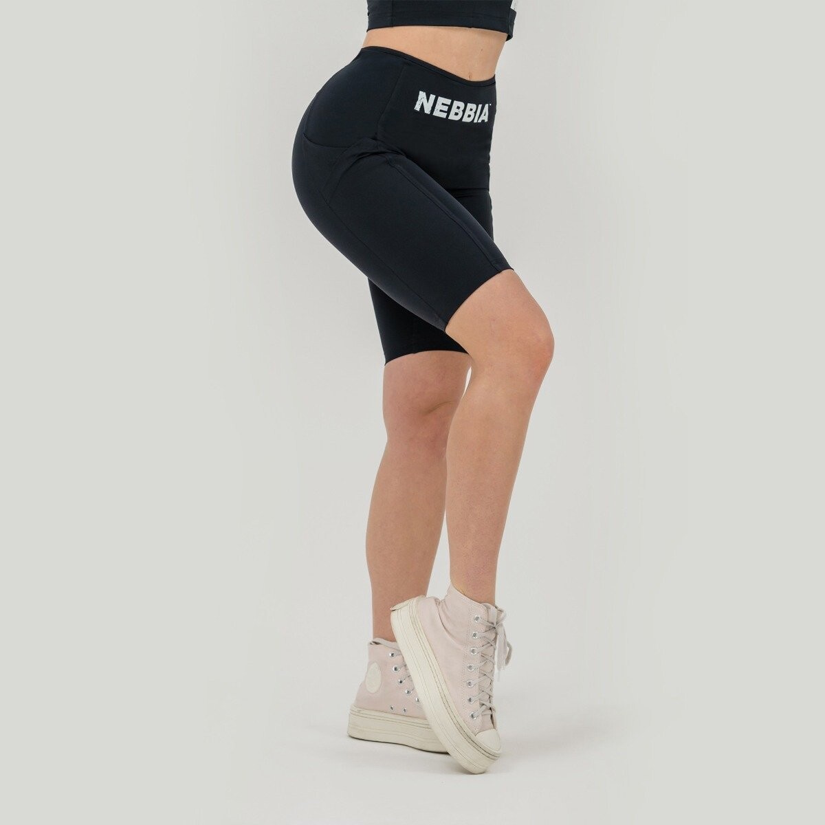 NEBBIA Dámské šortky Biker High Waist Gym Therapy Black