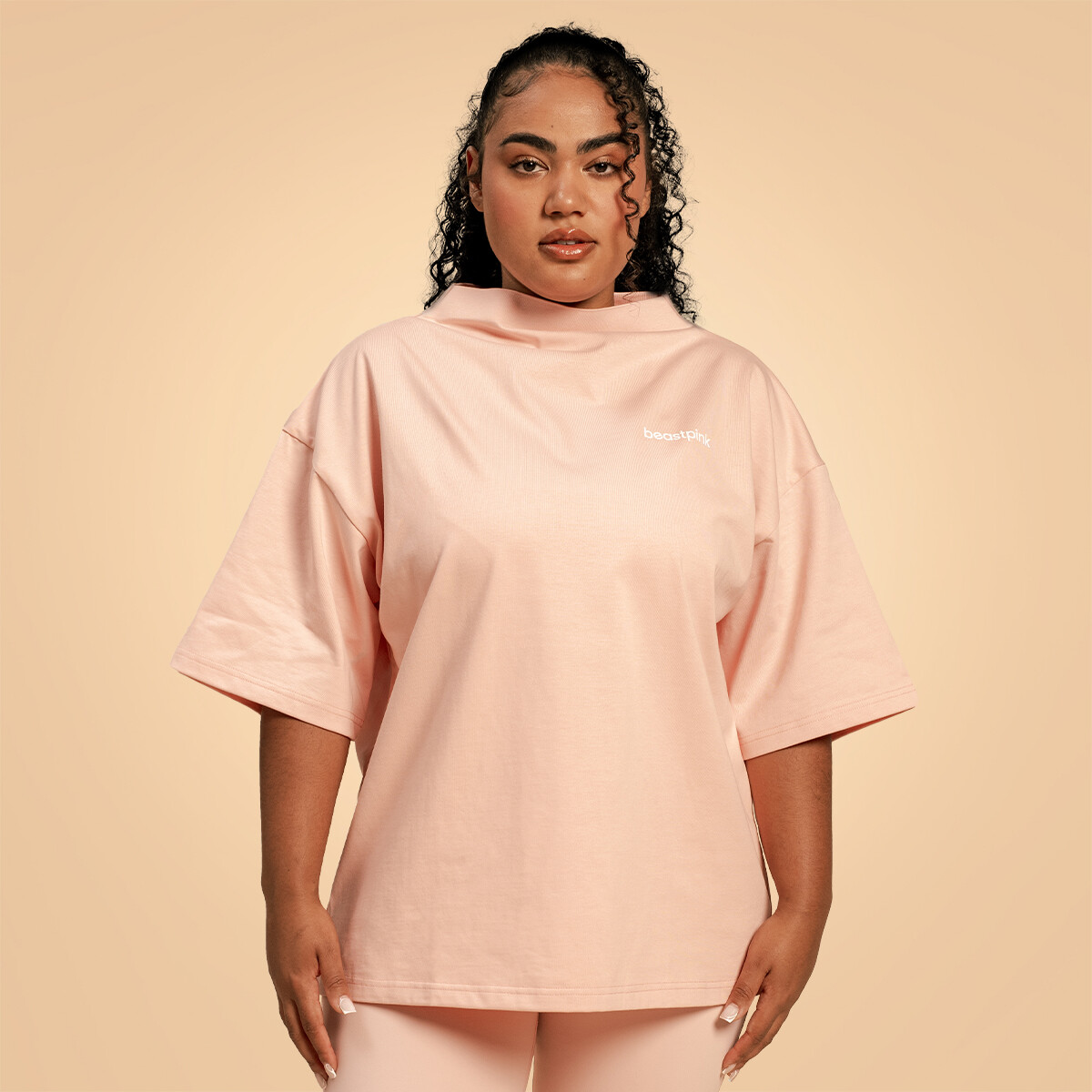 BeastPink Dámské tričko Oversized Bliss Pink
