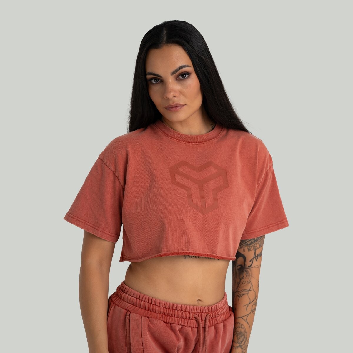 STRIX Dámské tričko CropTop Washed Terra