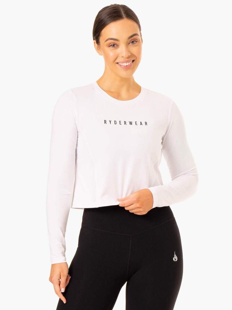 Ryderwear Dámské tričko Long Sleeve Top Foundation White