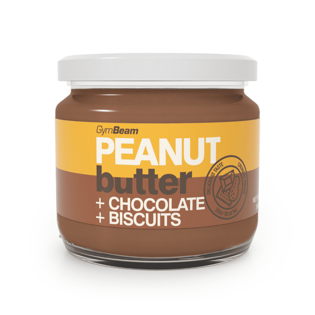 GymBeam Peanut butter with chocolate and biscuits