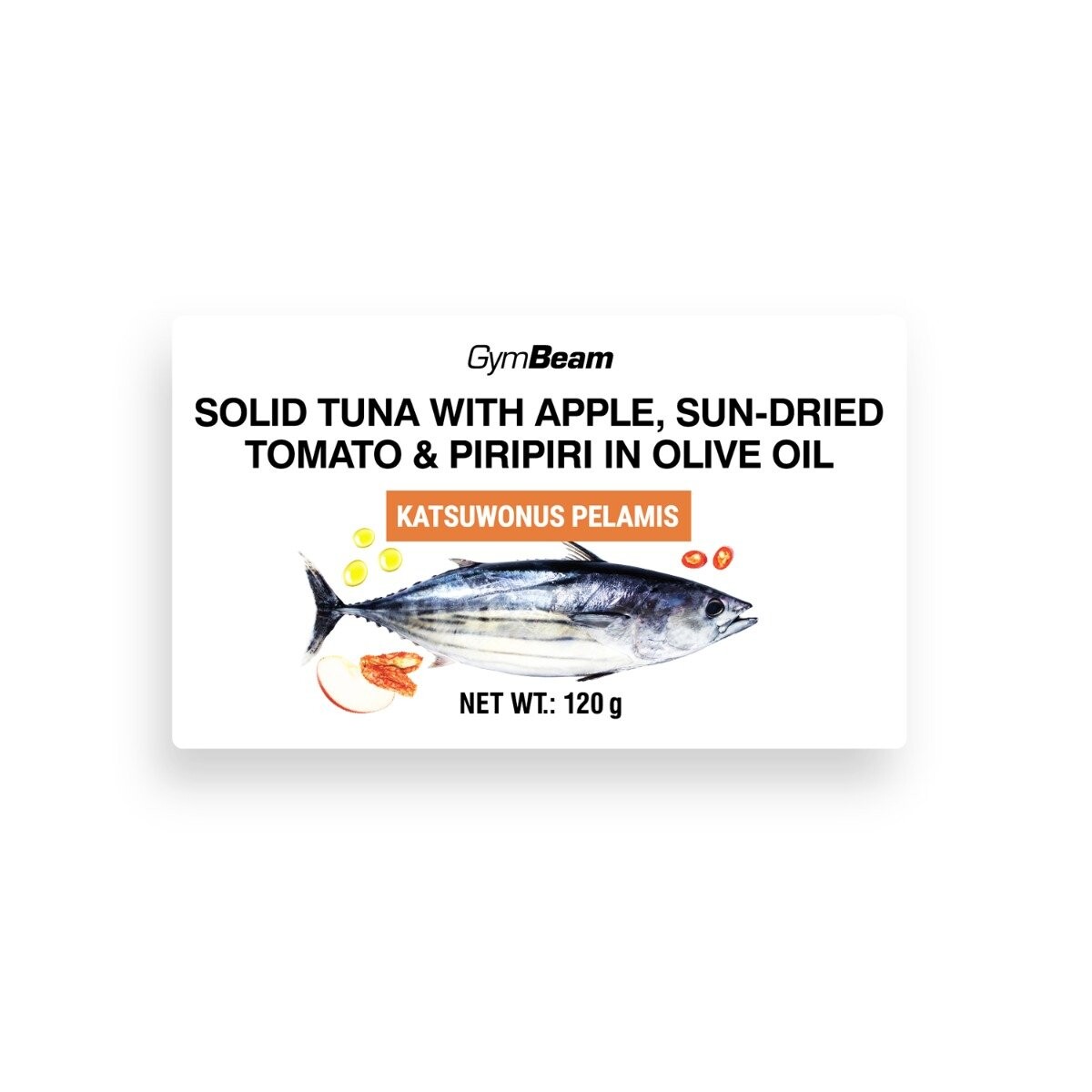 GymBeam Tuna in Olive Oil with Apple, Sun-Dried Tomato & Piripiri