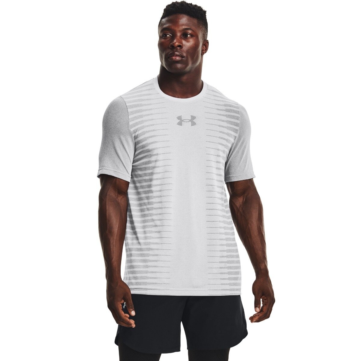 Under Armour Tričko Seamless Wordmark SS Grey