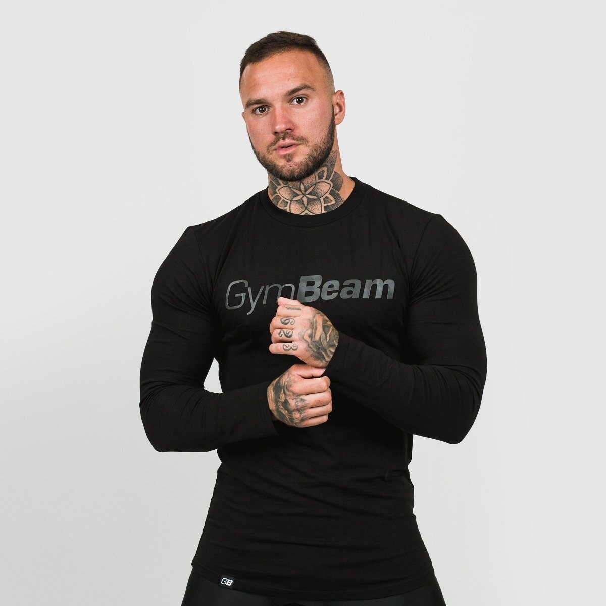 GymBeam T-shirt Long Sleeve Leisure Black
