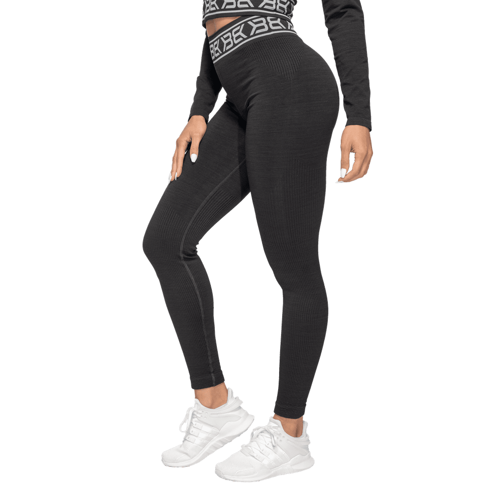 Better Bodies Rib Seamless Black Melange