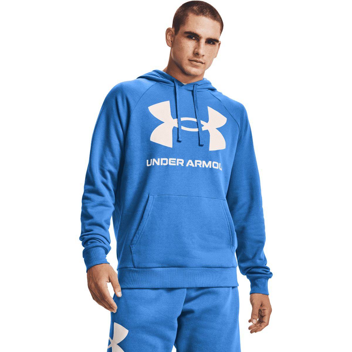 Under Armour Rival Fleece Big Logo HD modrá
