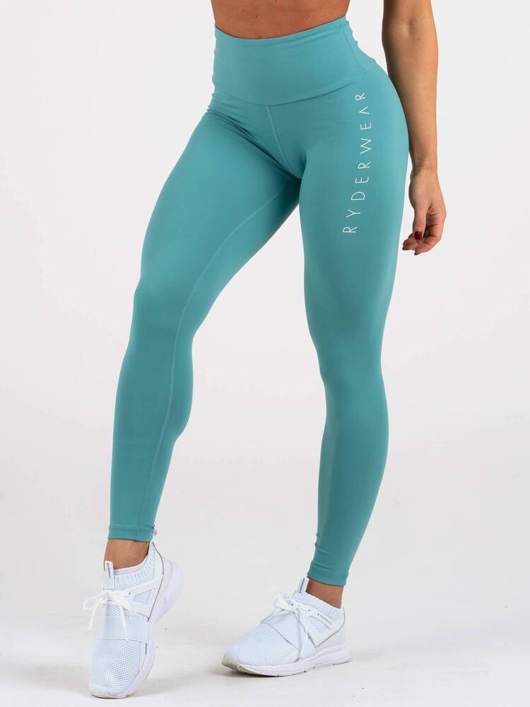 Ryderwear Dámské legíny Staples Scrunch Bum Teal