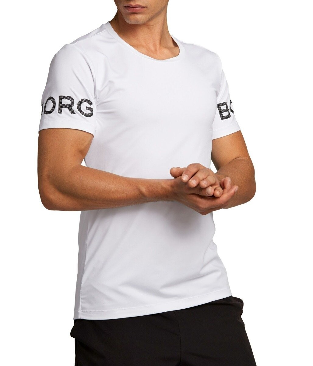 BJÖRN BORG Pánske Tričko Borg Tee Brilliant White