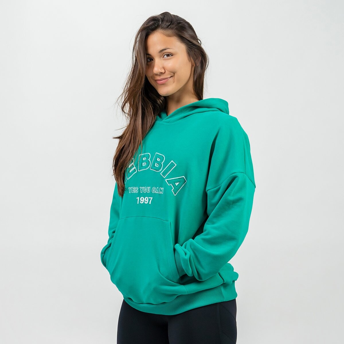 NEBBIA Dámská Oversize mikina Gym Rat Green