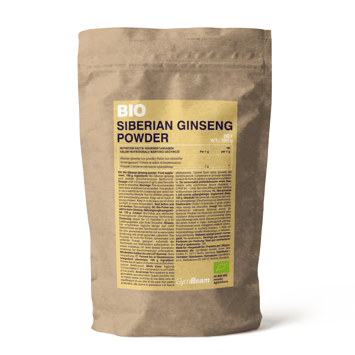 GymBeam Bio Siberian ginseng powder