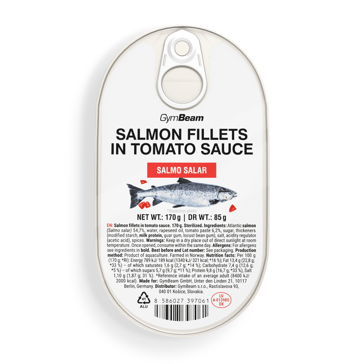 GymBeam Salmon fillets in tomato sauce
