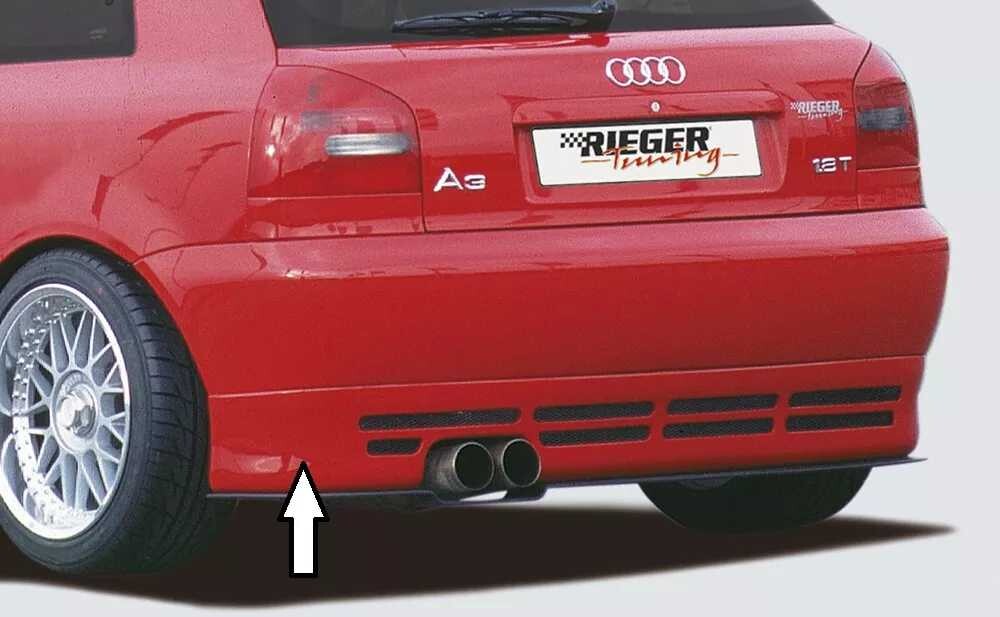 Rieger Tuning Rieger spoiler pod zadní nárazník pro Audi A3 8L 3-dvéř., 5-dvéř., plast ABS bez povrchové úpravy