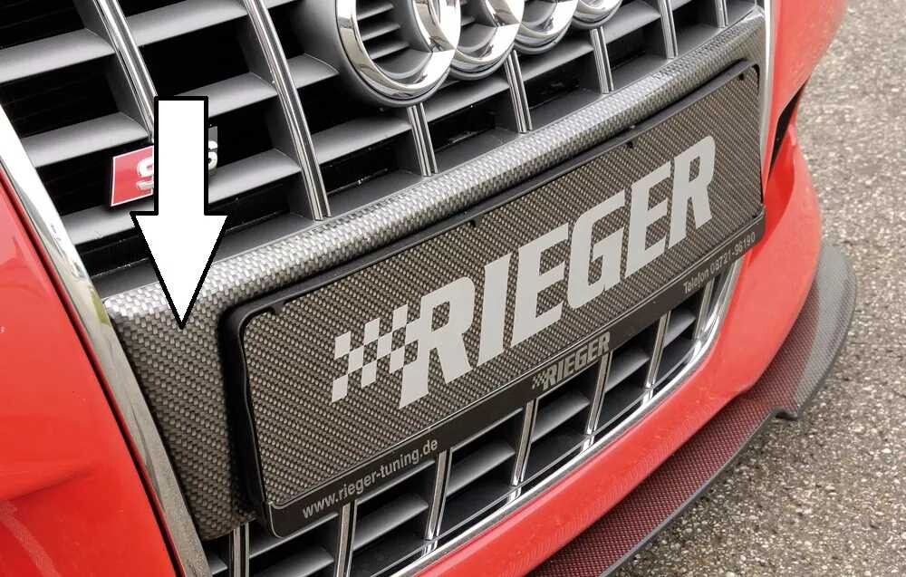 Rieger Tuning Rieger držák RZ pro Audi A3 S3 8L, plast ABS s povrchovou úpravou Carbon-Look