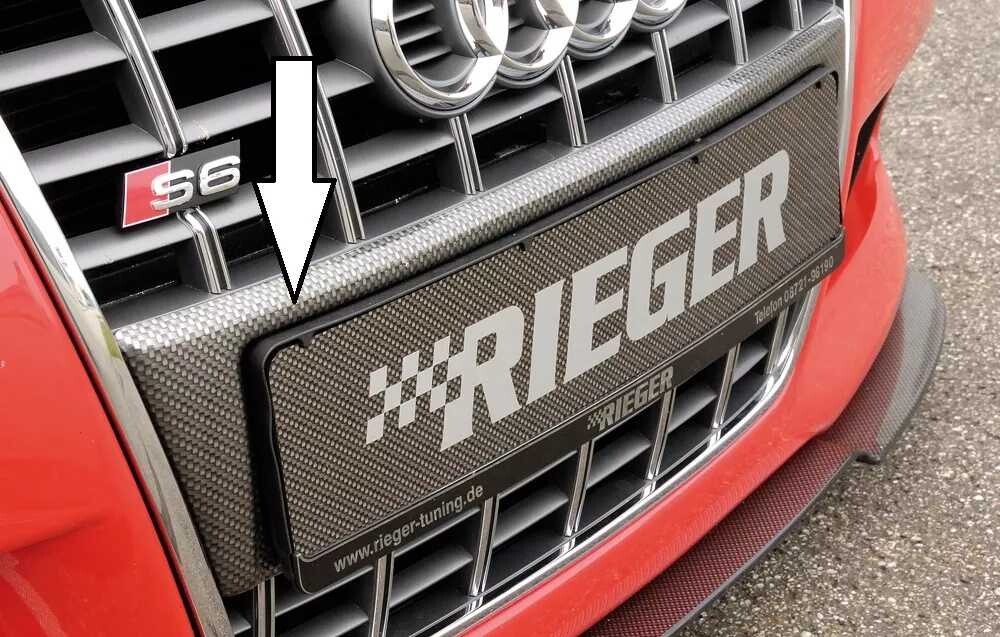 Rieger Tuning Rieger držák RZ pro Audi A3 8L 3-dvéř., 5-dvéř., plast ABS s povrchovou úpravou Carbon-Look