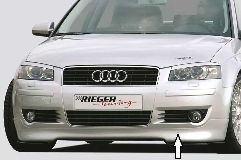 Rieger Tuning Rieger spoiler pod přední nárazník pro Audi A3 8P 3-dvéř. před faceliftem, r.v. -05/05, plast ABS bez povrchové úpravy