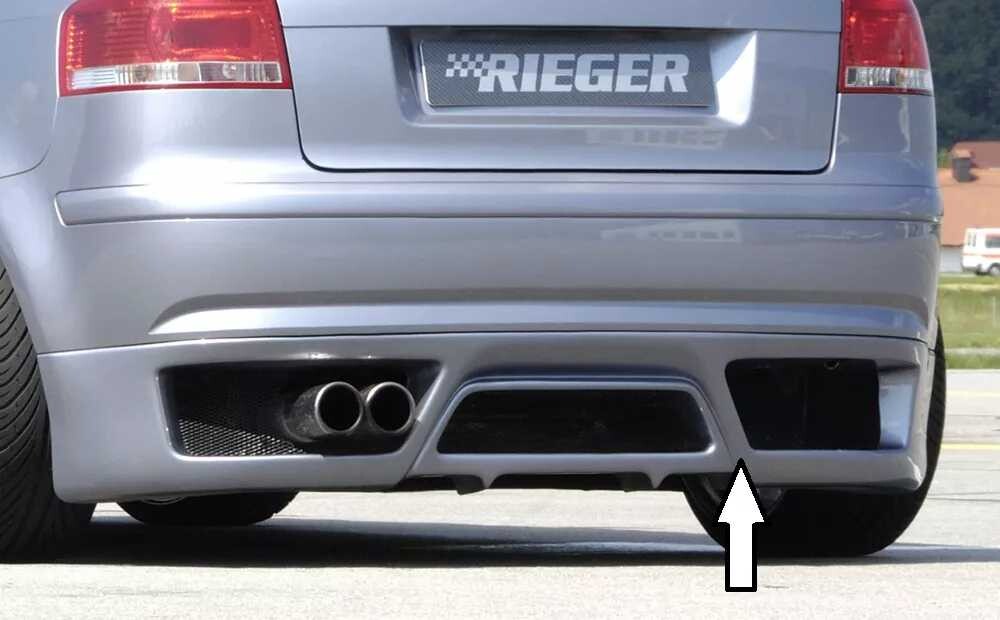 Rieger Tuning Rieger spoiler pod zadní nárazník pro Audi A3 8P 3-dvéř. r.v. -06/08, plast ABS bez povrchové úpravy