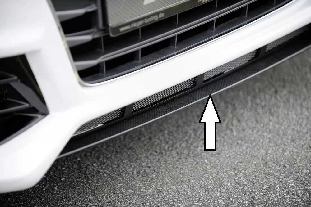Rieger Tuning Rieger lipa pod přední nárazník Rieger pro Audi A3 S3 8V 3-dvéř. (hatchback 8V1), 5-dvéř. (sportback 8VA) před faceliftem, 05/13-08/16, plast ABS s povrchovou úpravou Carbon-Look