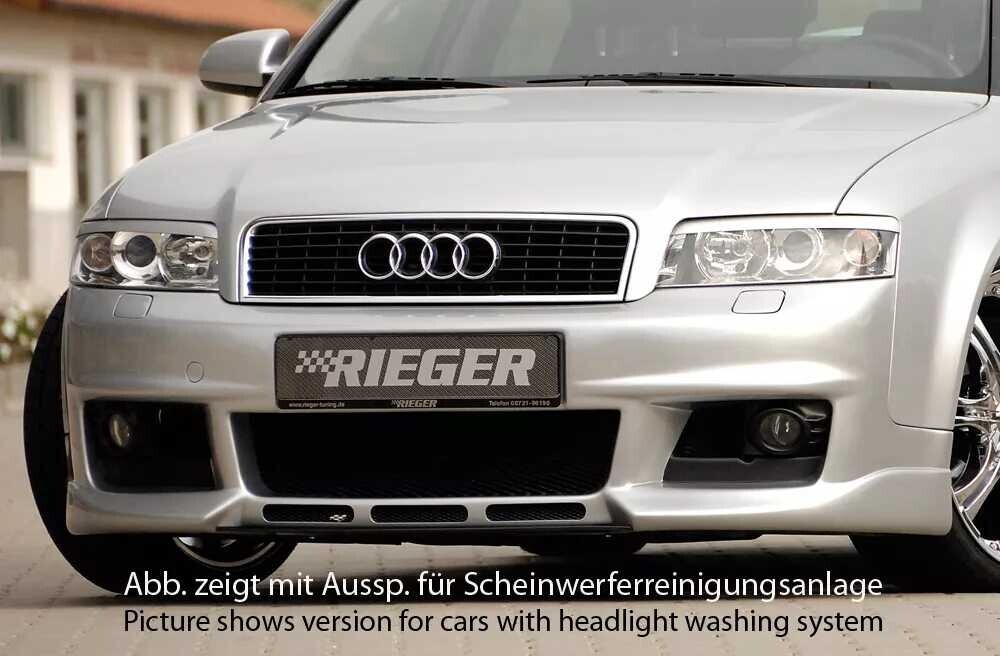 Rieger Tuning Rieger přední nárazník pro Audi A4 8E avant, sedan, plast ABS bez povrchové úpravy, s žebrováním